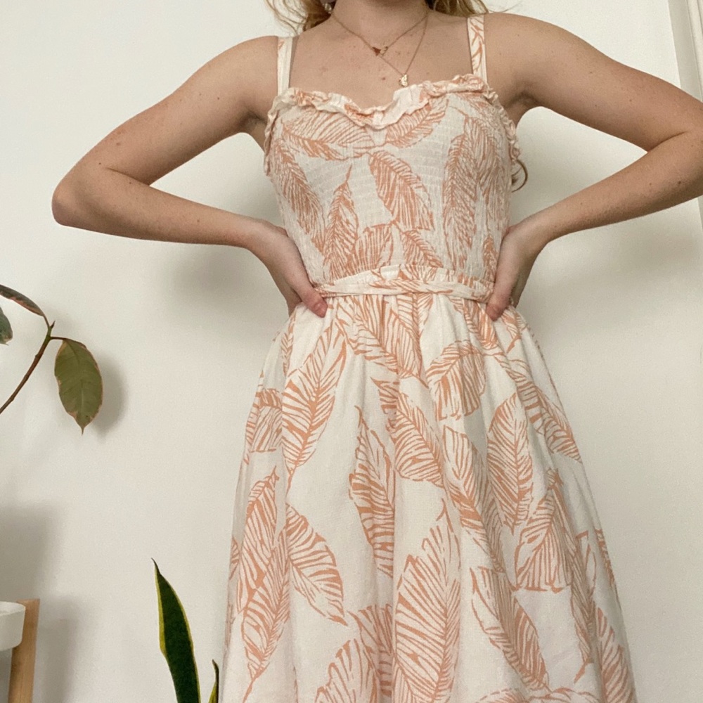 Floral pattern midi dress